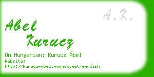 abel kurucz business card