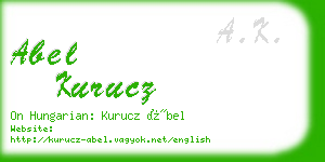 abel kurucz business card